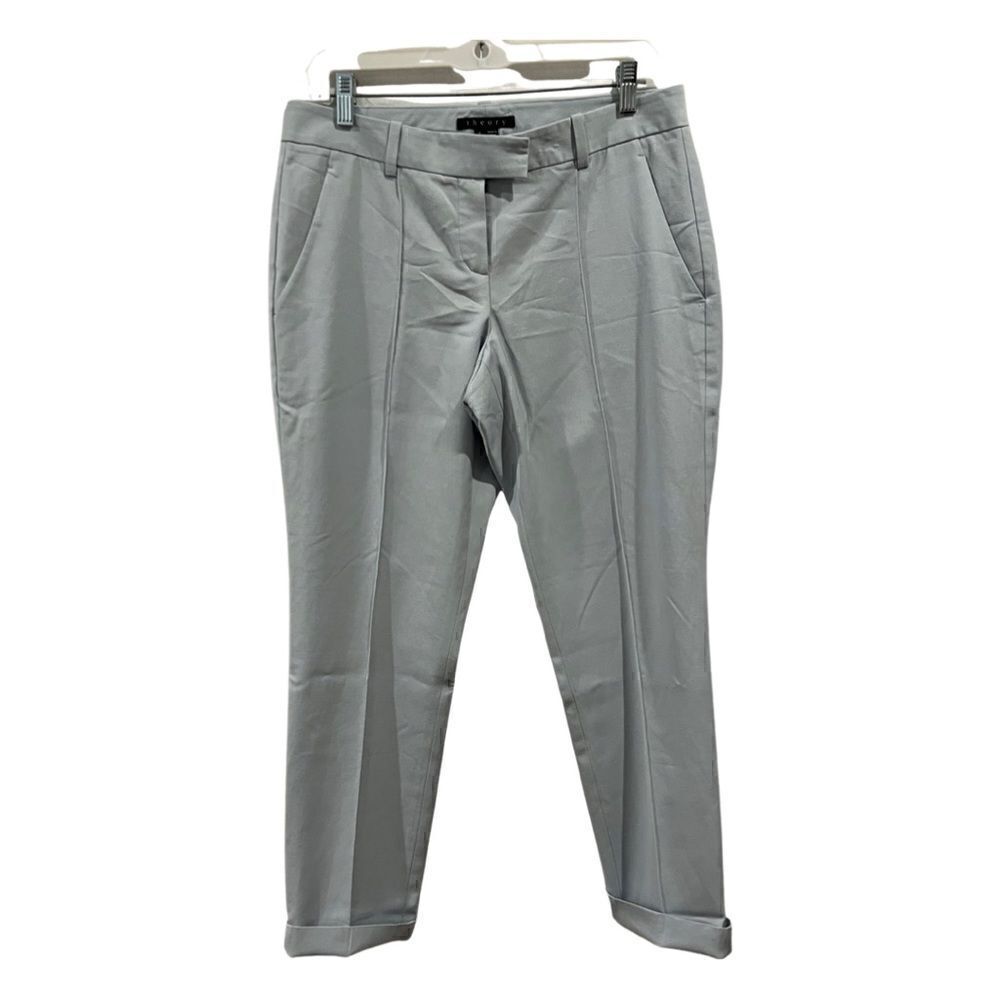 Theory light blue pintuck cuffed dress pants Size 8
